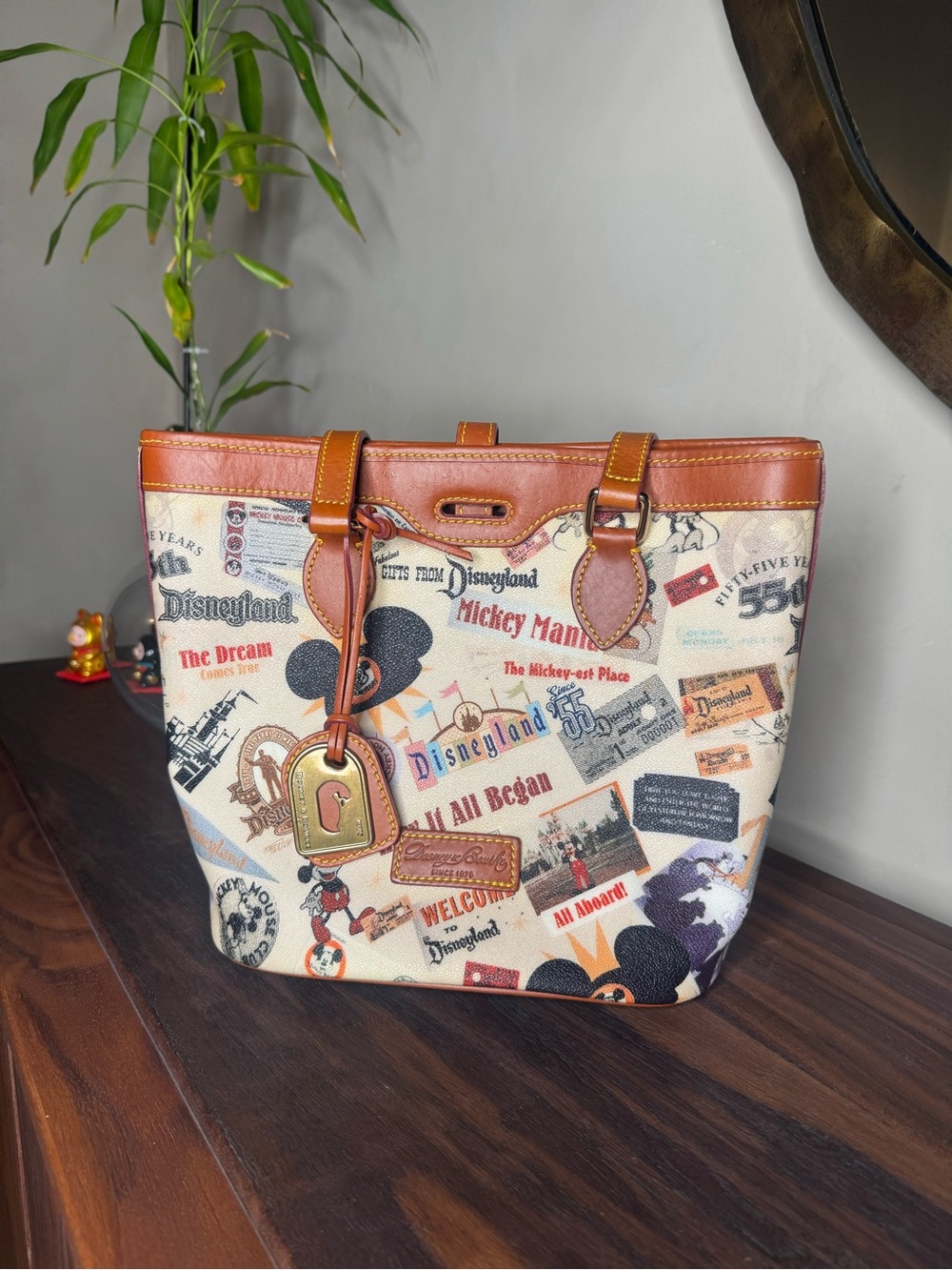 Dooney & Bourke Disneyland 55th anniversary tote with WDW wallet